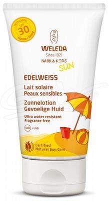 Weleda Edelweiss zonnelotion gevoelige huid SPF30