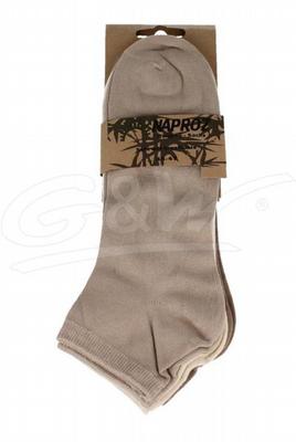 Naproz Airco shortsocks bamboo 3-pak 43-47 beige heren 3 paa