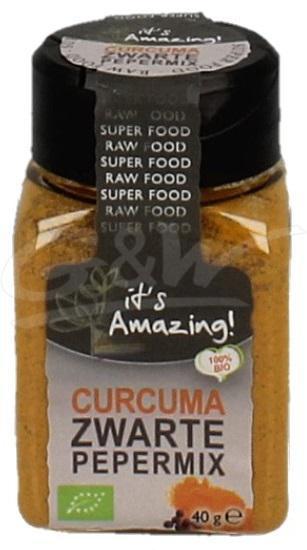 Curcuma - zwarte peper mix 40 gram