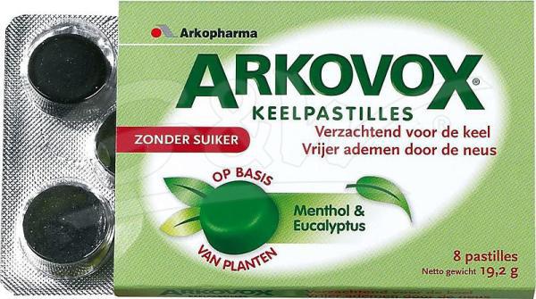Menthol eucalyptus keelpastilles