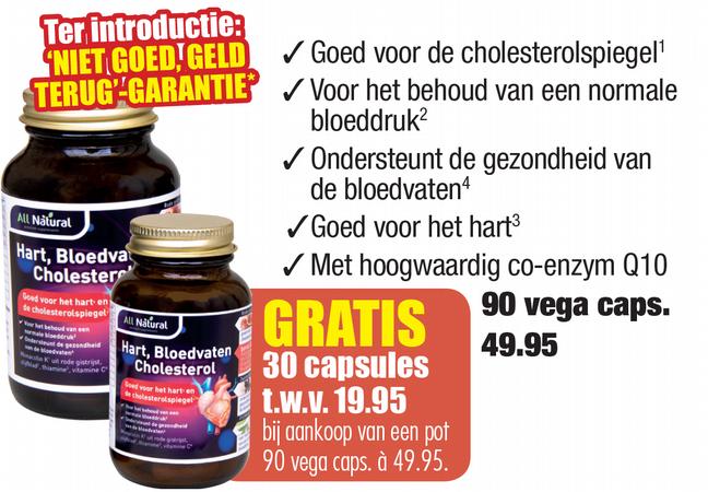 Eindelijk verkrijgbaar: Een 3 in 1-supplement wat goed werkt voor het hart, bloeddruk én cholesterol.