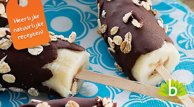 Recept: Ijsjes van banaan, chocolade en muesli