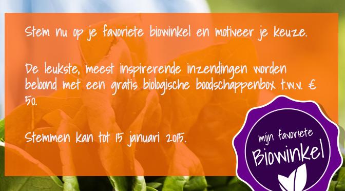 Stem op je favoriete biowinkel, stem op Broeders Gezondheidswinkel! 