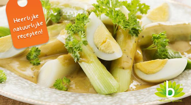 Koude prei met mosterddressing