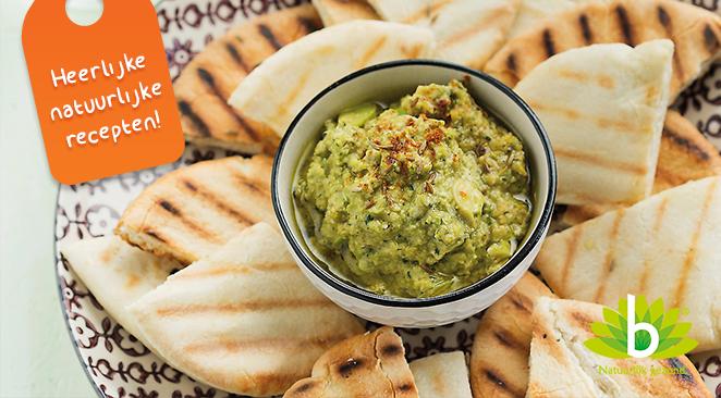 Recept: Tuinbonenhummus met pitabrood