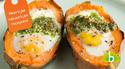 Recept: Zoete bataat met ei en peterseliepesto